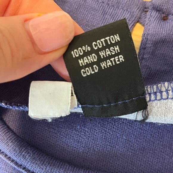 Laurel Burch Vintage Beaded Cat T-Shirt Blue Purple Whisker Cat Made in Bali - Picture 5 of 8